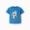 Cotton T-shirt with Paw Patrol print for babies and boys, blue