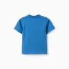 Cotton T-shirt with Paw Patrol print for babies and boys, blue