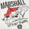 Cotton T-shirt with Marshall prints for babies and boys, white