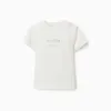 Cotton T-shirt with Vacation print for baby boys, light beige