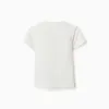 Cotton T-shirt with Vacation print for baby boys, light beige