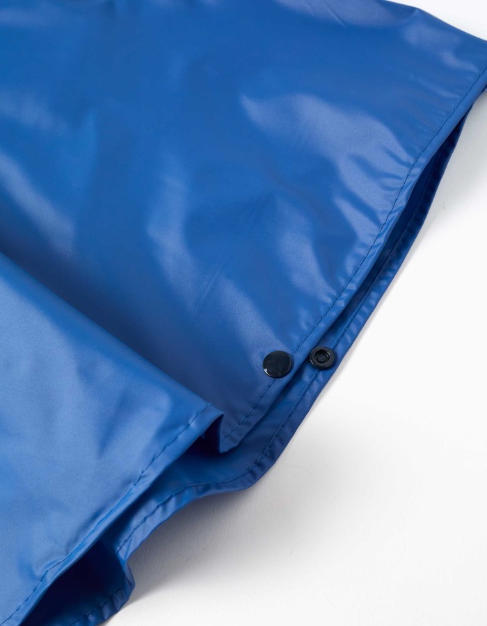 Hooded rain poncho with Mickey print for babies and boys, blue