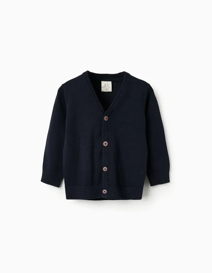 Cardigan for Baby Boys, Dark Blue