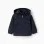 Mid-Season Hooded Jacket with Removable Hood for Baby Boys, Dark Blue