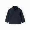 Mid-Season Hooded Jacket with Removable Hood for Baby Boys, Dark Blue