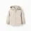 Jacket with lining and removable hood for baby boys, light beige