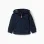 Jacket with lining and removable hood for baby boys, dark blue