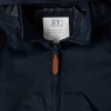 Jacket with lining and removable hood for baby boys, dark blue
