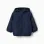 Hooded windbreaker with pockets for baby boys, dark blue
