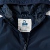 Hooded windbreaker with pockets for baby boys, dark blue