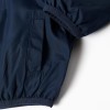 Hooded windbreaker with pockets for baby boys, dark blue