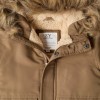 Hooded parka with sherpa lining for baby boys, greyish-brown