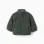 Reversible puffer jacket with sherpa for baby boys, dark green