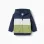 Brushed hooded jacket with colour block for baby boys, blue/white/green