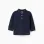 Long Sleeve Cotton Polo-shirt for Baby Boys, Dark Blue