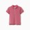 Cotton piqué polo shirt with jacquard for baby boys, dark pink