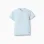 Cotton polo shirt with embossed lines for baby boys, light blue