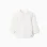 Long sleeve cotton piqué polo shirt for baby boys, white