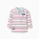 Striped long sleeve polo shirt Mickey for babies and boys, multicolour