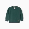 Wool blend jumper B&S for baby boys, dark green/navy blue