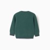 Wool blend jumper B&S for baby boys, dark green/navy blue