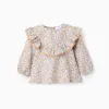 Cotton Floral Blouse for Baby Girls, Multicolour