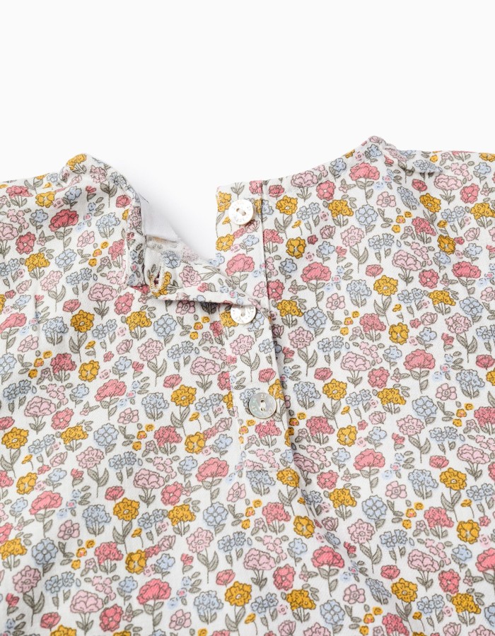 Cotton Floral Blouse for Baby Girls, Multicolour