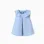 Cotton sleeveless blouse with embroidery for baby girls, light blue