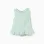 Sleeveless top in cotton and linen for baby girls, light green