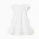 Cotton dress with broderie anglaise and ruffles for baby girls, white