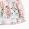 Cotton dress with a tile pattern for baby girls, multicolour