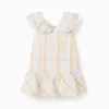 Checked cotton dress with ruffles B&S for baby girls, multicolour