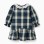 Checked cotton dress with ruffles B&S for baby girls, blue/green/beige
