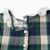 Checked cotton dress with ruffles B&S for baby girls, blue/green/beige