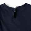 Sleeveless Roma knit dress for baby girls, navy blue
