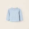 Cotton Cardigan for Newborns, Light Blue