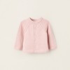 Cotton Cardigan for Newborn Girls, Pink