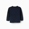 Round Neck Cardigan for Baby Girls, Dark Blue