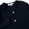 Round Neck Cardigan for Baby Girls, Dark Blue