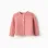 Knitted cardigan with cable details for baby girls, pink