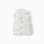 Hooded puffer vest with hearts and dots pattern for baby girls, white