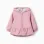 Hooded windbreaker with ruffled hem and lining for baby girls, pink