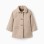 Wool effect coat with lining B&S for baby girls, beige
