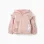 Hooded brushed jacket with The Aristocats prints for baby girls, pink