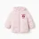 Hooded puffer jacket with Minnie print for babies and girls, light pink