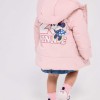 Hooded puffer jacket with Minnie print for babies and girls, light pink