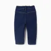 Denim Trousers for Baby Girls, Dark Blue