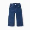 Flared Denim Trousers in Comfort Denim for Baby Girls, Blue