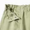 Baggy twill trousers for baby girls, light green