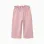 Wide leg fleece trousers with elastic waistband for baby girls, pink